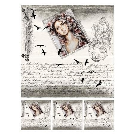 Ριζόχαρτο αυτοκόλλητο decoupage TELA 45.5 x 31 KOD-20
