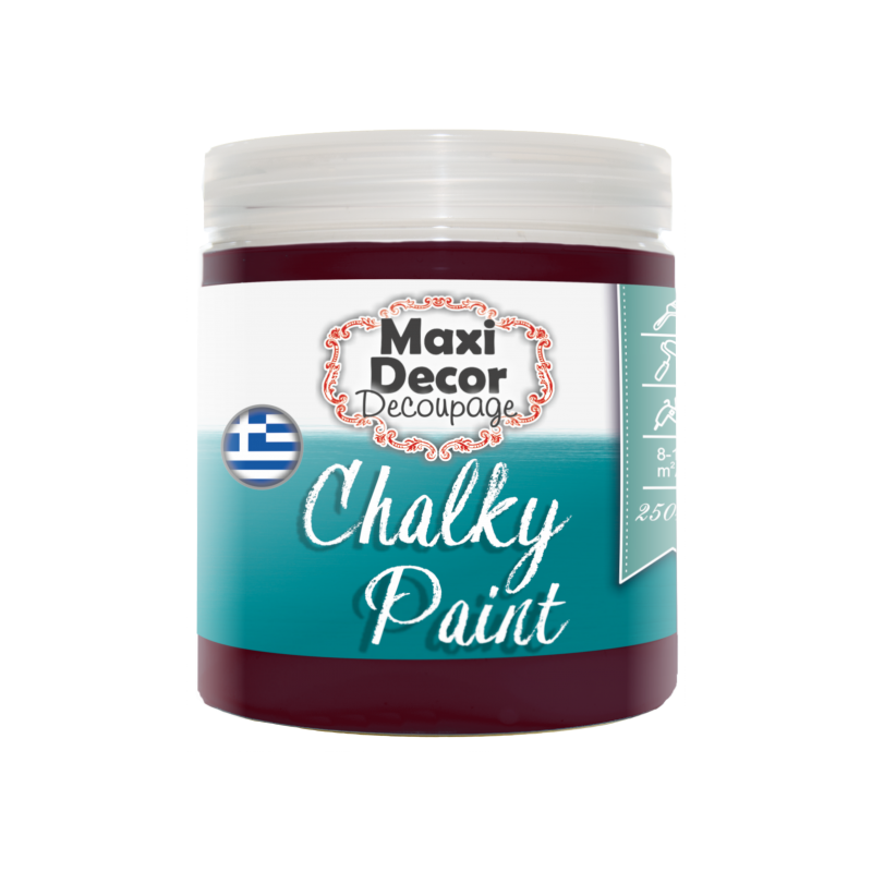 Χρώμα Κιμωλίας (Chalk paint ) Maxi Decor (ΒΕΡΑΜΑΝ ΣΚΟΥΡΟ) 250ml  CHP-514