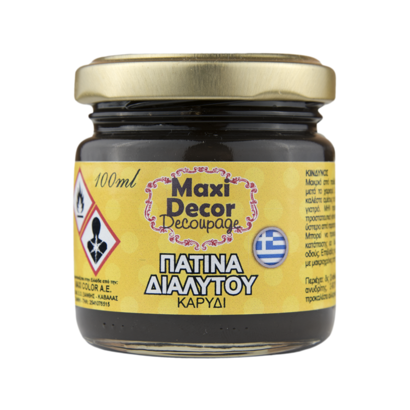 Πατίνα διαλυτού χρυσή 100 ml Maxi Decor