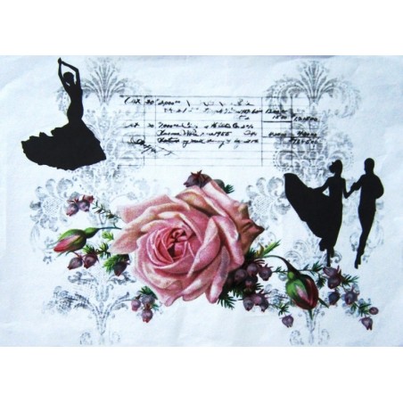 Ριζόχαρτο αυτοκόλλητο decoupage TELA 48 x 33 DF-098