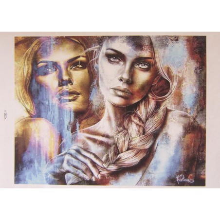 Ριζόχαρτο αυτοκόλλητο decoupage TELA 48 x 33 DF-098