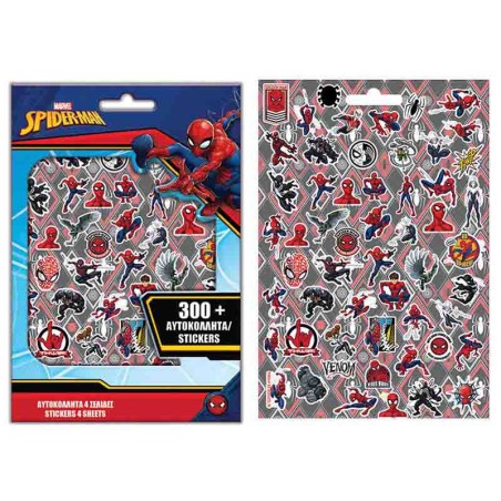 ΑΥΤΟΚΟΛΛΗΤΑ ΣΕ ΜΠΛΟΚ SPIDERMAN 300τεμ