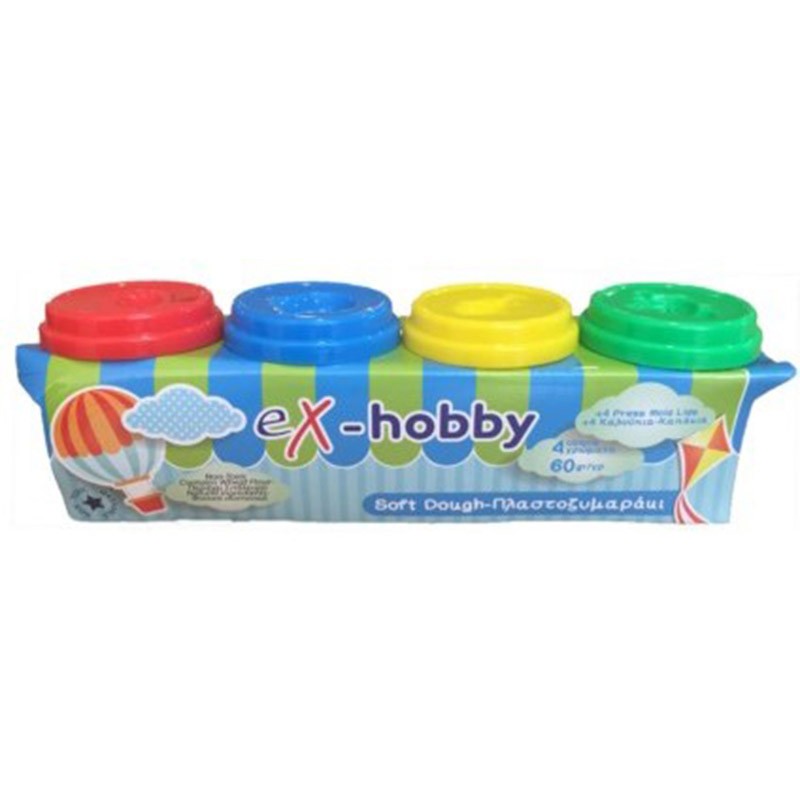 ΠΛΑΣΤΟΖΥΜΑΡΑΚΙΑ eX-HOBBY 4 ΧΡΩΜΑΤΑ - 60gr