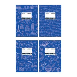 ΤΕΤΡΑΔΙΑ SALKO DESIGN BLUE 17Χ25 50φ ΡΙΓΕ