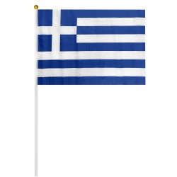Σημαία Ελληνική Πάνινη με Λαβή 32x45cm (λαβή60cm)