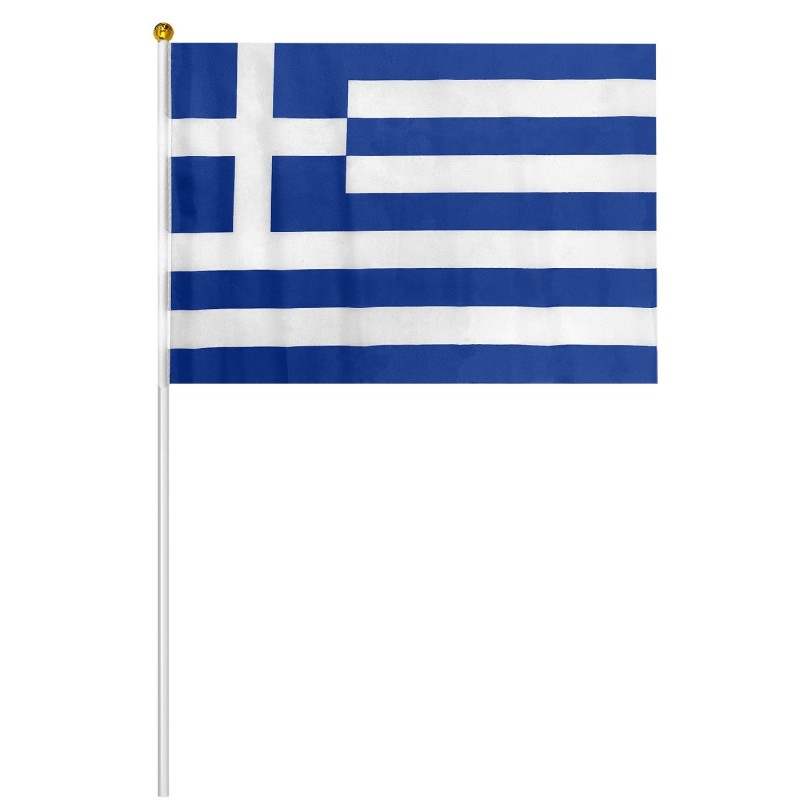Σημαία Ελληνική Πάνινη με Λαβή 32x45cm (λαβή60cm)