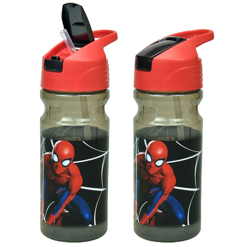 Παγούρι Πλαστικό 550ml Spiderman Black City 21x7cm 550ml