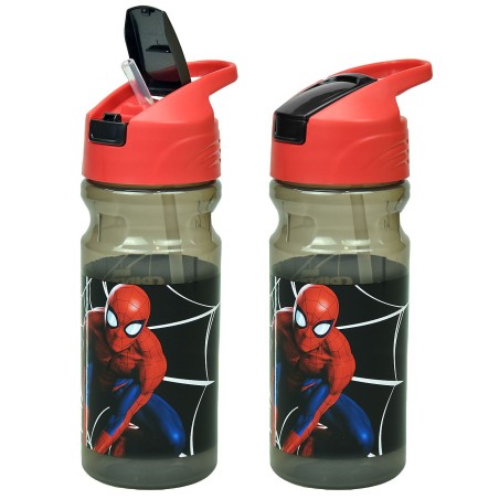 Παγούρι Πλαστικό 550ml Spiderman Black City 21x7cm 550ml