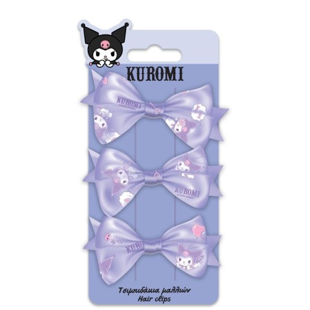 ΤΣΙΜΠΙΔΑΚΙΑ ΜΑΛΛΙΩΝ ΣΕΤ 3ΤΕΜ KUROMI