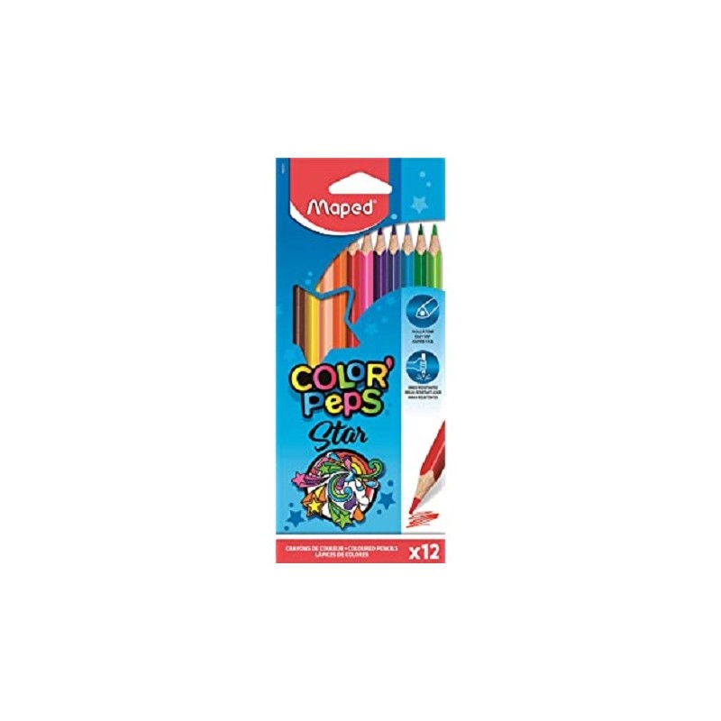 ΞΥΛΟΜΠΟΓΙΕΣ MAPED COLOR'PEPS STARS 12 ΧΡΩΜΑΤΑ