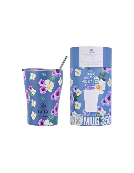 ΘΕΡΜΟΣ COFFEE MUG SAVE THE AEGEAN 350ml GARDEN BLUE