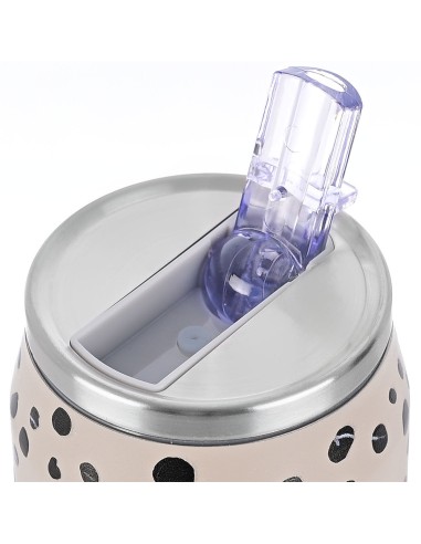 ΘΕΡΜΟΣ TRAVEL CUP SAVE THE AEGEAN 500ml LEOPARD TAUPE