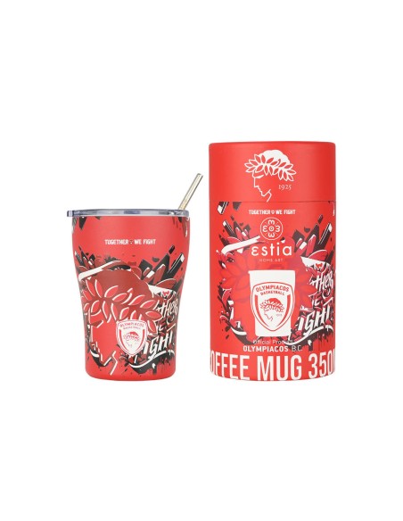 ΘΕΡΜΟΣ COFFEE MUG OLYMPIACOS BC EDITION TOGETHER WE FIGHT 350ml