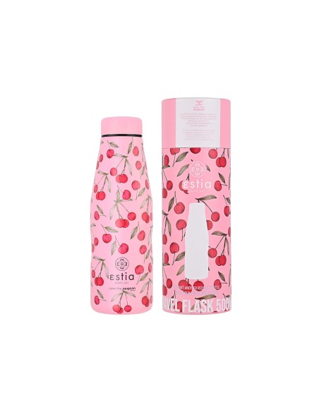 ΘΕΡΜΟΣ TRAVEL FLASK SAVE THE AEGEAN 500ml CHERRY ROSE