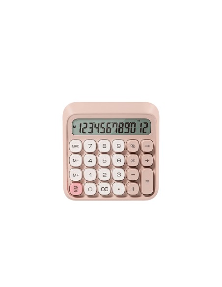 DELI ΑΡΙΘΜΟΜΗΧΑΝΗ 12 ΨΗΦΙΩΝ 13x13.3x2.7cm ΡΟΖ