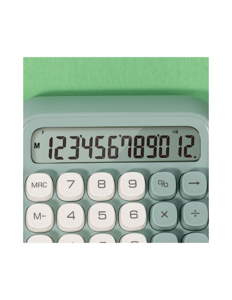 DELI ΑΡΙΘΜΟΜΗΧΑΝΗ 12 ΨΗΦΙΩΝ 13x13.3x2.7cm ΠΡΑΣΙΝΟ