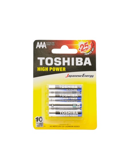 TOSHIBA ΜΠΑΤΑΡΙΕΣ LR 03 AAA ΑΛΚΑΛΙΚΕΣ 4 ΤΕΜΑΧΙΑ