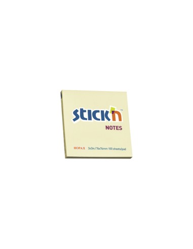 STICK'N ΧΑΡΤΙΑ ΣΗΜΕΙΩΣΕΩΝ ΑΥΤΟΚΟΛΛΗΤΑ 76x76mm 100 ΦΥΛΛΑ ΚΙΤΡΙΝΟ
