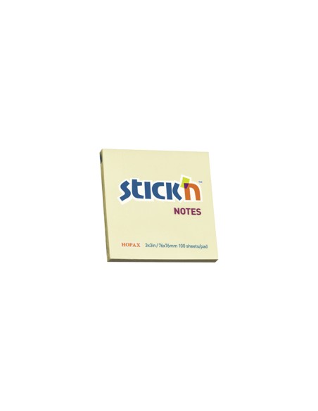 STICK'N ΧΑΡΤΙΑ ΣΗΜΕΙΩΣΕΩΝ ΑΥΤΟΚΟΛΛΗΤΑ 76x76mm 100 ΦΥΛΛΑ ΚΙΤΡΙΝΟ