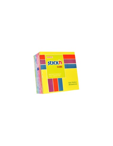 STICK'N ΚΥΒΟΣ ΑΥΤΟΚΟΛΛΗΤΑ 76x76mm 400 ΦΥΛΛΑ ΟΥΡΑΝΙΟ ΤΟΞΟ ΝΕΟΝ-ΠΑΣΤΕΛ