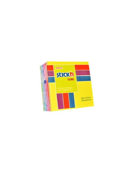 STICK'N ΚΥΒΟΣ ΑΥΤΟΚΟΛΛΗΤΑ 76x76mm 400 ΦΥΛΛΑ ΟΥΡΑΝΙΟ ΤΟΞΟ ΝΕΟΝ-ΠΑΣΤΕΛ