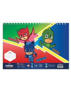 Μπλοκ Ζωγραφ PJ Masks 23x33, 40 Φύλ, Aυτοκόλ-Στενσιλ-2 Σελ Χρωμ 2 Σχ