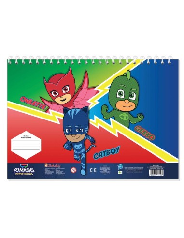Μπλοκ Ζωγραφ PJ Masks 23x33, 40 Φύλ, Aυτοκόλ-Στενσιλ-2 Σελ Χρωμ 2 Σχ