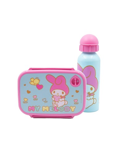 Σετ Φαγητού My Melody Φαγητοδοχείο 800ml-Παγούρι Αλουμινίου 500ml