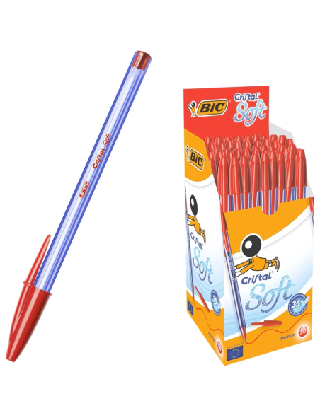 ΣΤΥΛΟ BIC ΔΙΑΡΚΕΙΑΣ CRISTAL SOFT MEDIUM ΚΟΚΚΙΝΟ 1,2mm