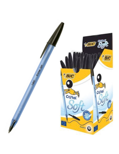ΣΤΥΛΟ BIC ΔΙΑΡΚΕΙΑΣ CRISTAL SOFT MEDIUM ΜΑΥΡΟ 1,2mm