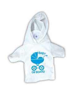 Βεντουζάκι "Μωρό στο αυτοκίνητο" T-shirt με κουκούλα  Μπλε καρότσι