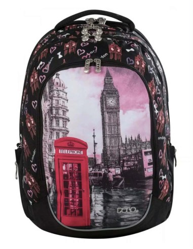 Polo Space London Town Τσάντα Πλάτης με 3 θήκες