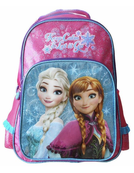 Frozen Τσάντα Πλάτης με 3 θήκες και θήκη για παγούρι