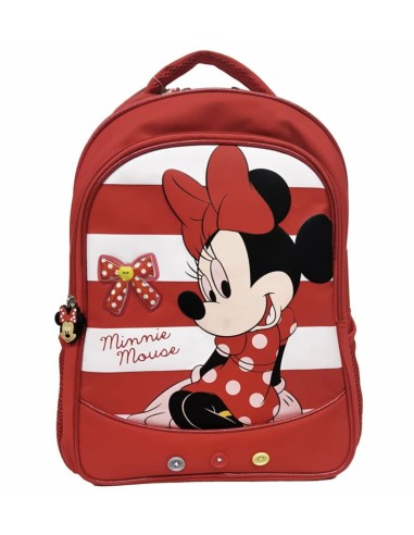 Minnie Σχολική Τσάντα Πλάτης με 3 θήκες κια θήκη για παγούρι
