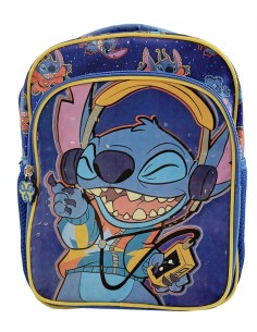 Σχολική Τσάντα Πλάτης Νηπιαγωγείου Stitch με θήκη για παγούρι