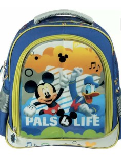 Mickey Σχολική Τσάντα Πλάτης Νηπιαγωγείου Τριπλή Όψη με Μαγνήτη, 2 θήκες και θήκη για παγούρι