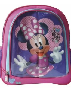 Minnie Σχολική Τσάντα Πλάτης Νηπιαγωγείου Τριπλή Όψη με Μαγνήτη, 2 θήκες και θήκη για παγούρι