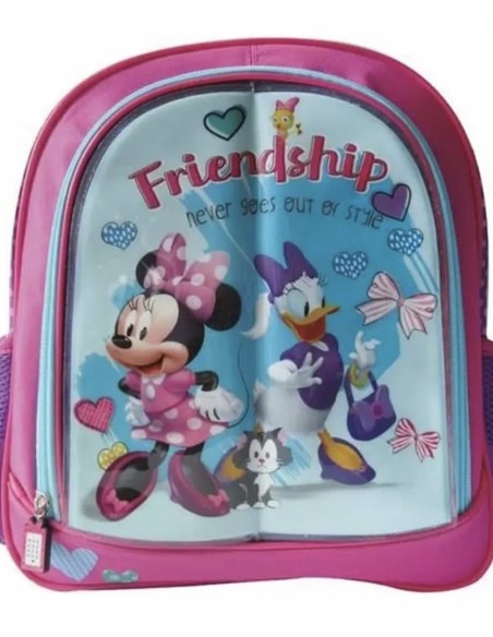 Minnie Σχολική Τσάντα Πλάτης Νηπιαγωγείου Τριπλή Όψη με Μαγνήτη, 2 θήκες και θήκη για παγούρι