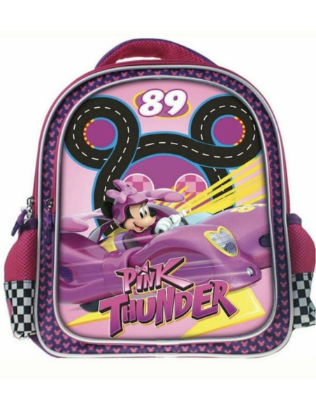 Minnie Σχολική Τσάντα Πλάτης Νηπιαγωγείου Τριπλή Όψη με Μαγνήτη, 2 θήκες και θήκη για παγούρι