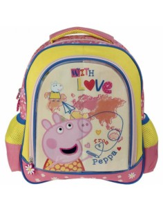 Peppa Pig Σχολική Τσάντα Πλάτης Νηπιαγωγείου Τριπλή Όψη με Μαγνήτη, 2 θήκες και θήκη για παγούρι