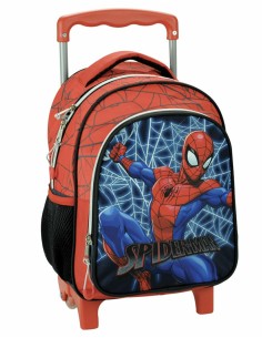 GIM SpiderMan Σχολική Τσάντα Νηπίου Τρόλλεϊ με 2 θήκες και θήκη για παγούρι
