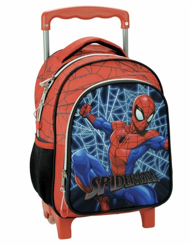 GIM SpiderMan Σχολική Τσάντα Νηπίου Τρόλλεϊ με 2 θήκες και θήκη για παγούρι