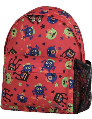 Polo Mini Monsters Σχολική Τσάντα Πλάτης Νηπιαγωγείου με θήκη για παγουρι