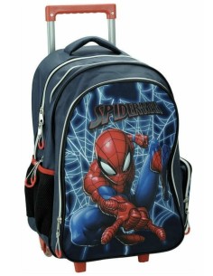 GIM SpiderMan Σχολική Τσάντα Τρόλλεϊ Δημοτικού με 3 θήκες και θήκη για παγούρι