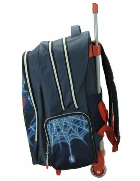 GIM SpiderMan Σχολική Τσάντα Τρόλλεϊ Δημοτικού με 3 θήκες και θήκη για παγούρι