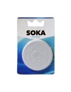 Soka - 1 λάστιχο υφασμάτων πλακε, στενο, λευκό