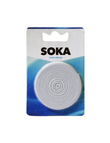 Soka - 1 λάστιχο υφασμάτων πλακε, στενο, λευκό