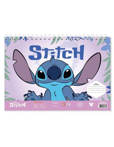 Μπλοκ Ζωγραφικης Lilo Stitch 23x33cm 40 Φυλλα Αυτοκολλητα Στενσιλ