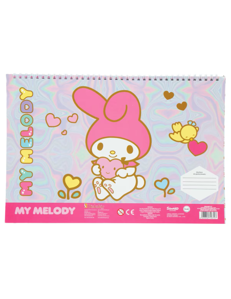 Μπλοκ Ζωγραφικής 23x33 & Αυτοκόλλητα MyMelody 40 Φύλλων