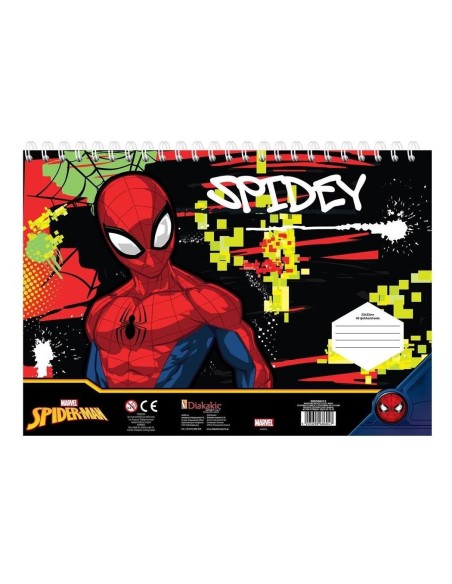 Μπλοκ Ζωγραφικής Spiderman 40Φυλ. με Αυτοκόλλητα (23x33εκ.)